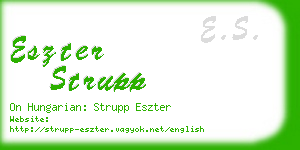 eszter strupp business card